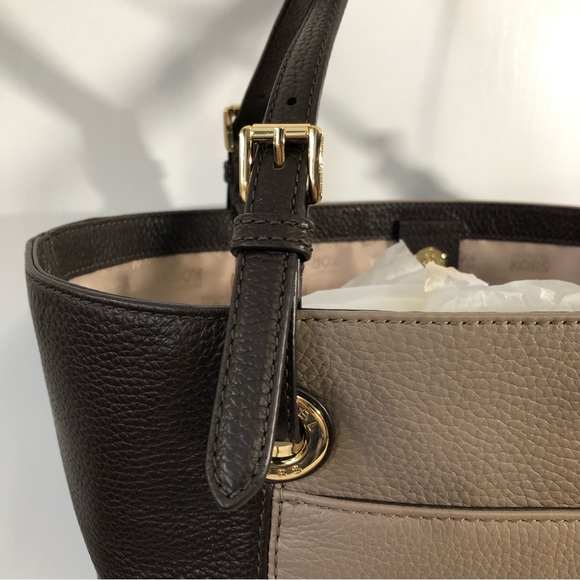 Michael Kors Coffee/Dark Taupe Large Jet Set Tote - Picture 9 of 15